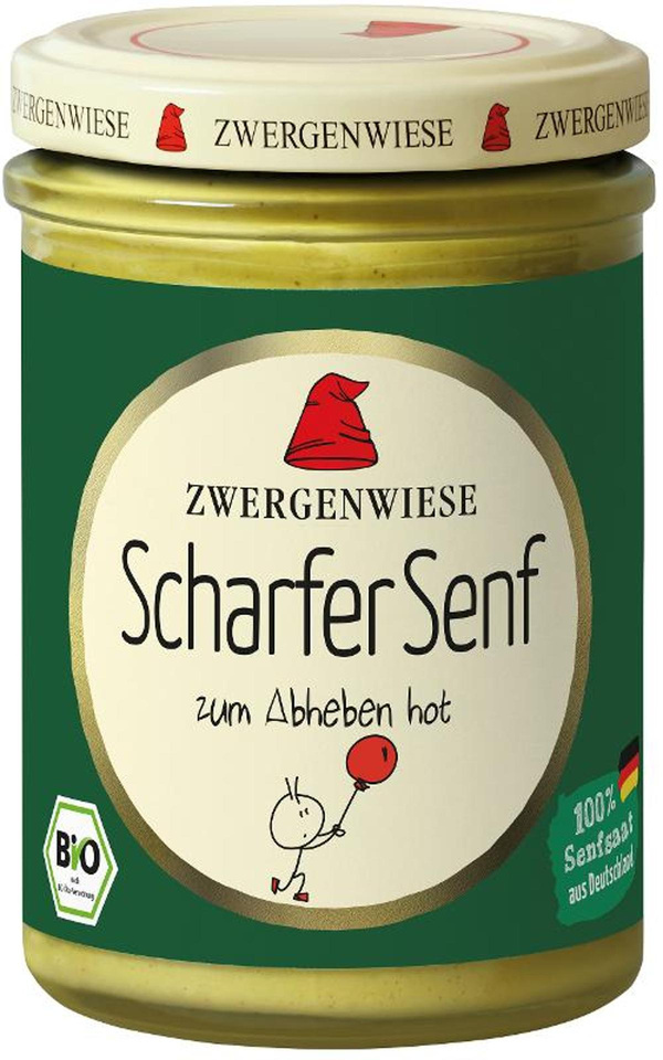 Produktfoto zu VPE Scharfer Senf 6x160 ml Zwergenwiese