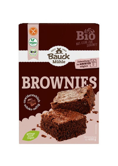 Produktfoto zu Brownies glutenfrei Backmischung 400g Bauck Mühle