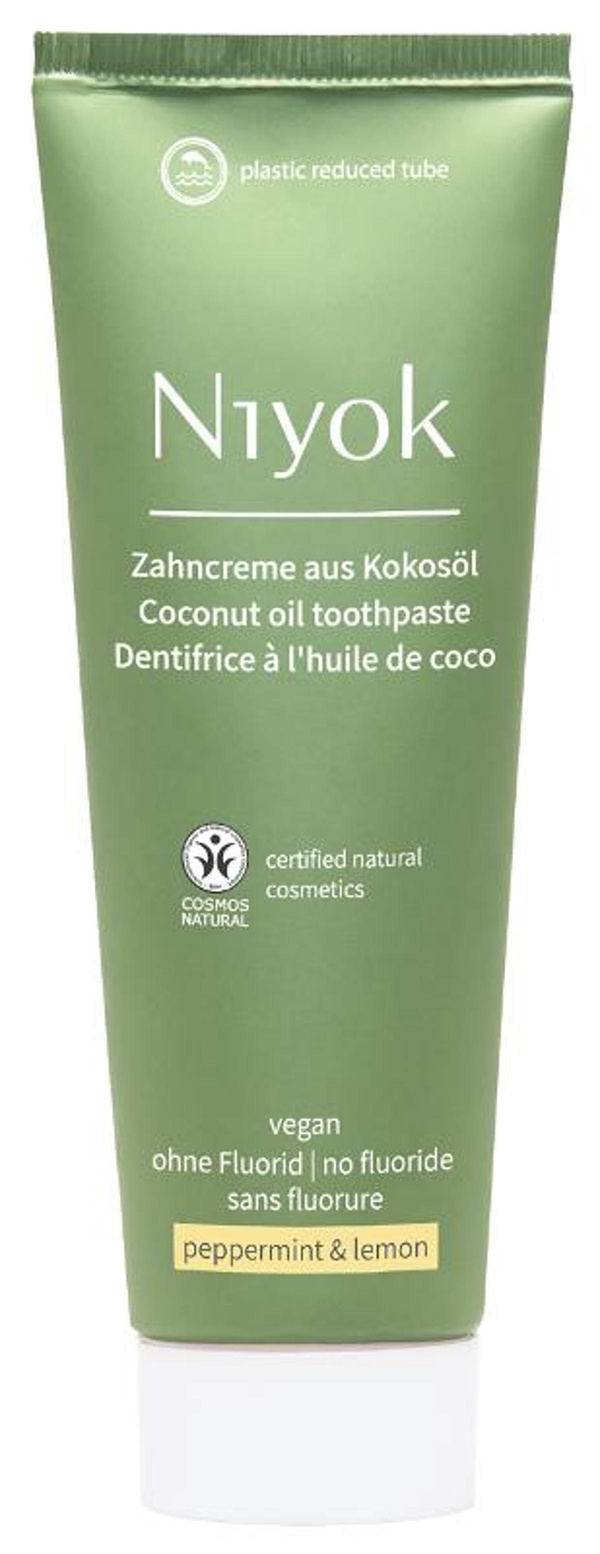 Produktfoto zu Zahncreme Pfefferminz Zitrone 75ml Niyok Natural Cosmetics