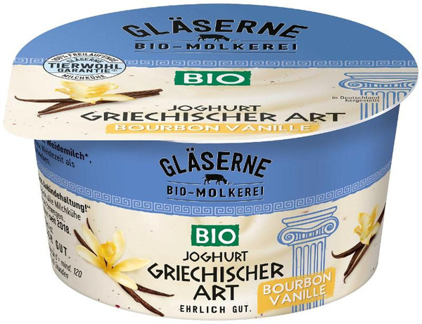 Produktfoto zu VPE Joghurt griechischer Art Vanille 6x150g Gläserne Molkerei