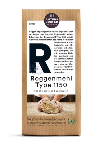 Produktfoto zu Roggenmehl Typ 1150 1kg Antersdorfer Mühle