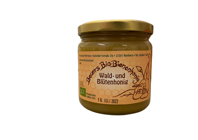 Produktfoto zu Honig Wald-und Blütenhonig 500g Beuer's Bio-Bienenhonig