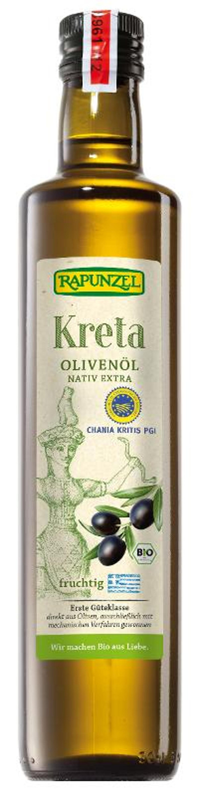 Produktfoto zu Olivenöl Kreta P.G.I. nativ extra 0,5 l Rapunzel