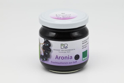 Produktfoto zu Fruchtaufstrich aus Aroniasaft 220g (MHD Ende Okt.) Biohof Beckerwerth