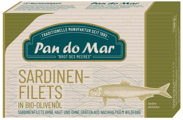 Produktfoto zu Sardinenfilet in Olivenöl 120g Pan do Mar