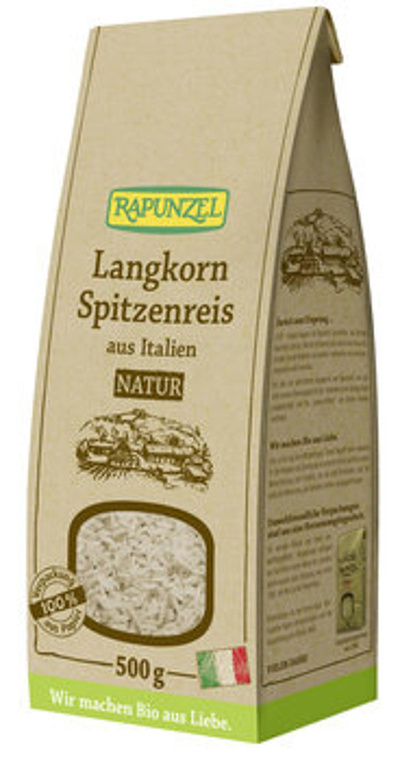 Produktfoto zu Langkorn Spitzenreis natur 500g Rapunzel