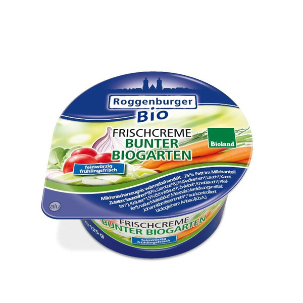 Produktfoto zu Frischcreme Bunter Biogarten 125g Roggenburger