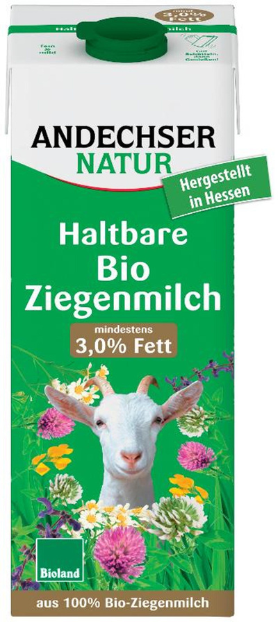 Produktfoto zu VPE Ziegen-H-Milch 3,3% 12x 1 l Andechser