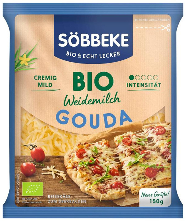 Produktfoto zu VPE Gouda  gerieben mind. 48% 12x100g Söbbeke