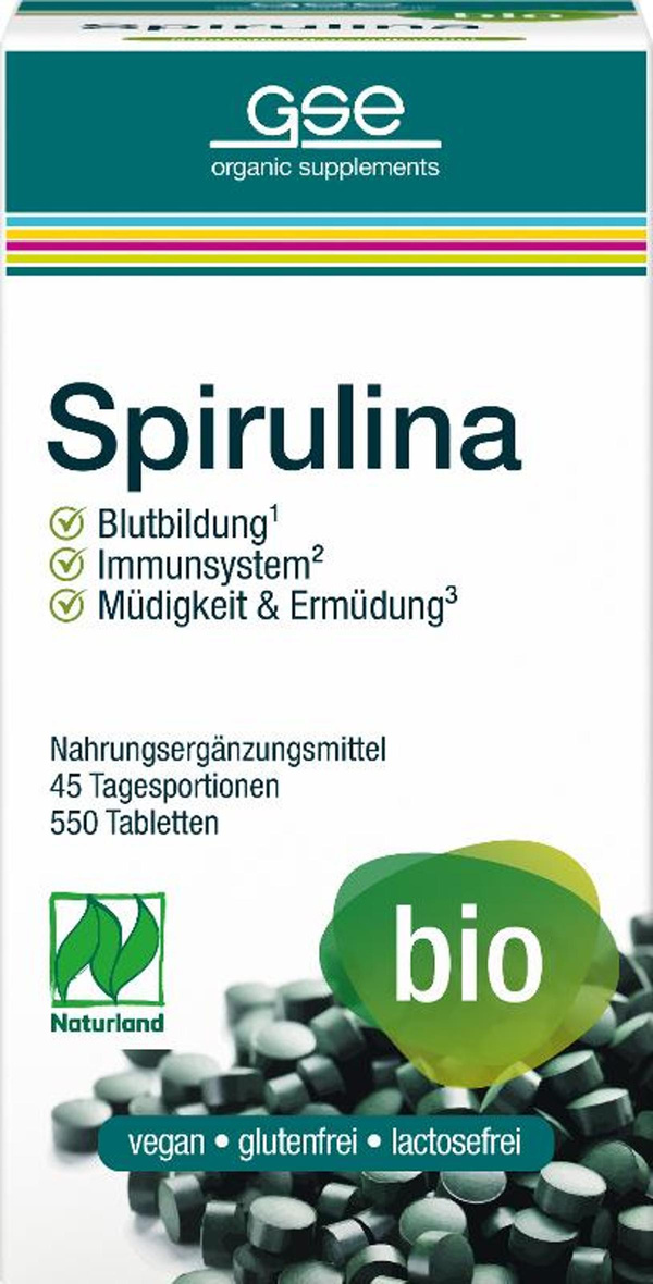 Produktfoto zu Spirulina 550 Tabletten GSE