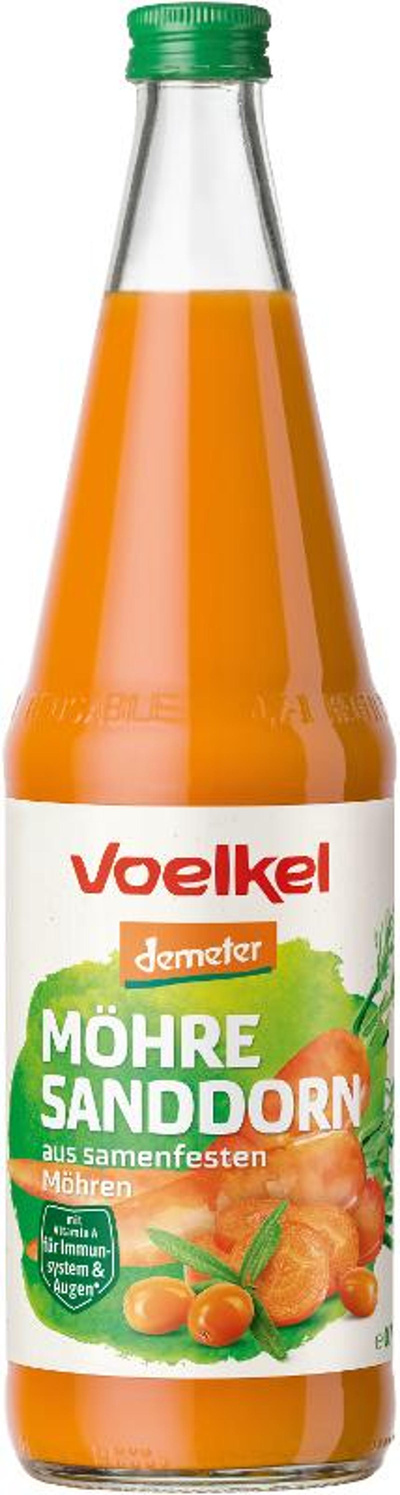 Produktfoto zu VPE Möhren Sanddorn Saft 6x0,7 l Voelkel