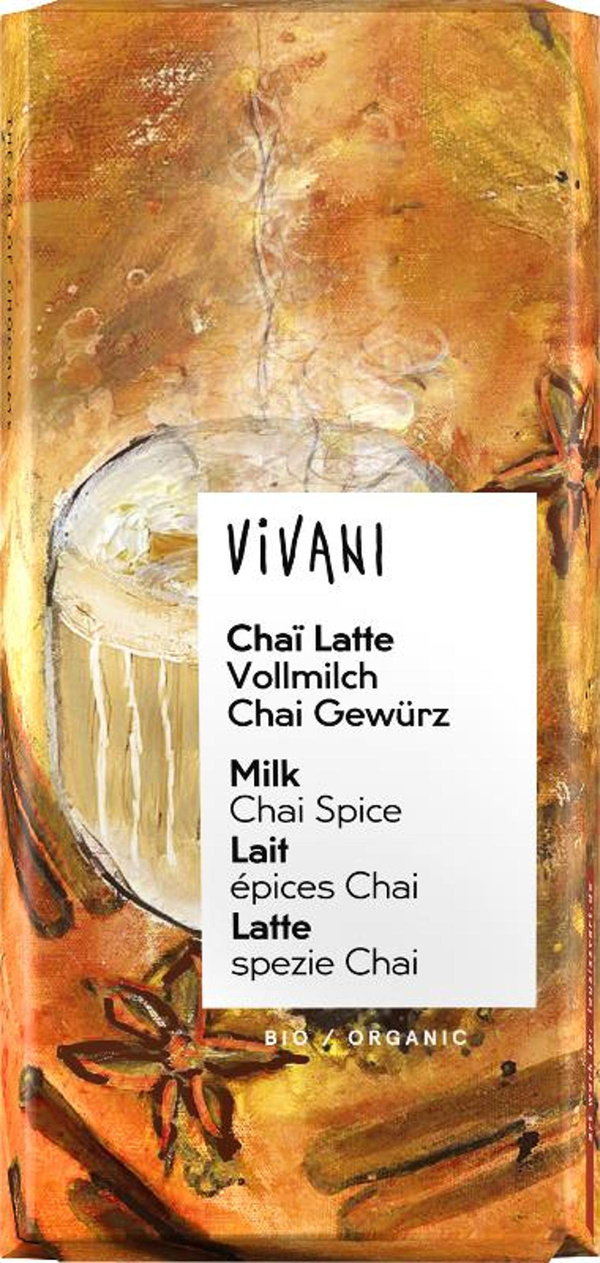 Produktfoto zu Schokolade Chai Latte Vollmilch 80g Vivani