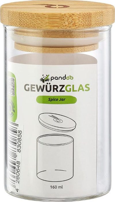 Produktfoto zu Gewürzglas 160 ml pandoo