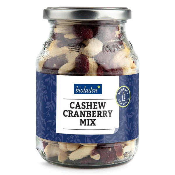 Produktfoto zu Cashew Cranberry Mix im Pfandglas 270g bioladen