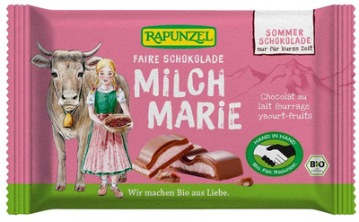 Produktfoto zu Schokolade Milch Marie mit Beeren Joghurt Füllung 100g Rapunzel