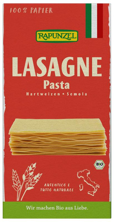 Produktfoto zu Lasagne-Platten Semola 250g Rapunzel