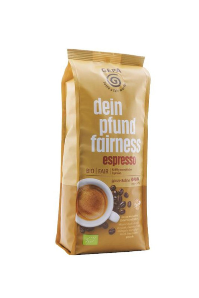 Produktfoto zu Faires Pfund Espresso ganze Bohne 500g GEPA