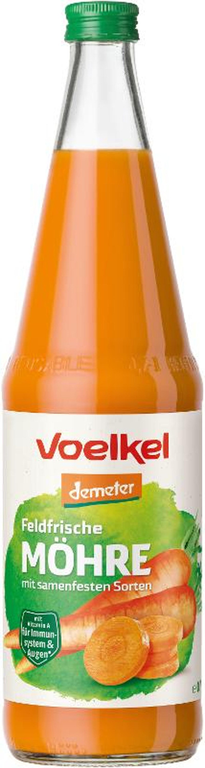 Produktfoto zu Feldfrischer Möhrensaft 0,7 l Voelkel