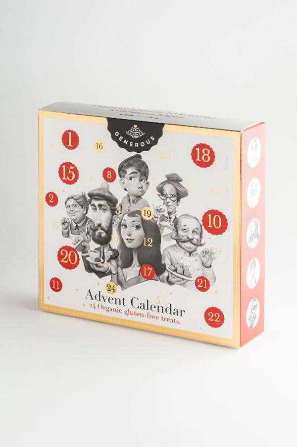 Produktfoto zu Gebäck Adventskalender glutenfrei 170g Generous