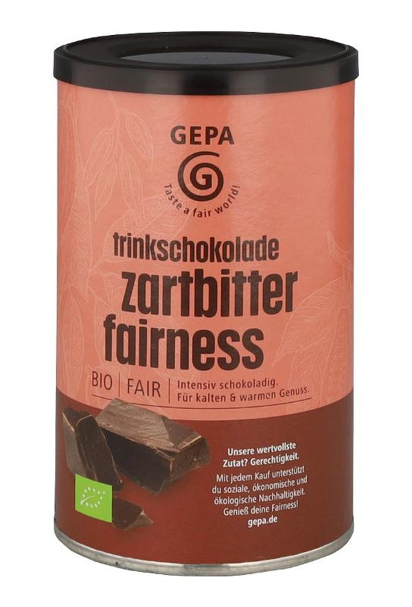 Produktfoto zu Trinkschokolade Zartbitter 250g GEPA