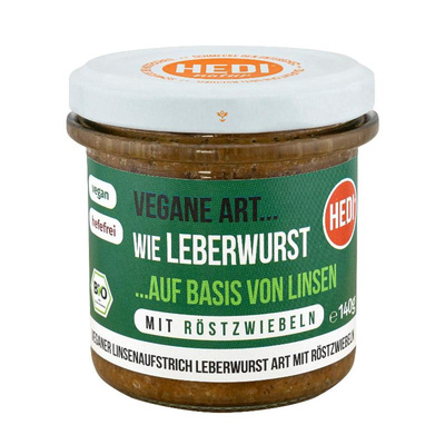 Produktfoto zu Vegane Art... Leberwurst mit Röstzwiebeln 140g HEDI Naturkost