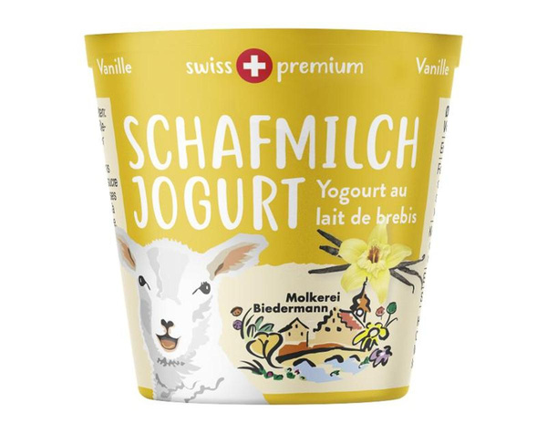 Produktfoto zu VPE Schafjoghurt Vanille 6x120g Molkerei Biedermann