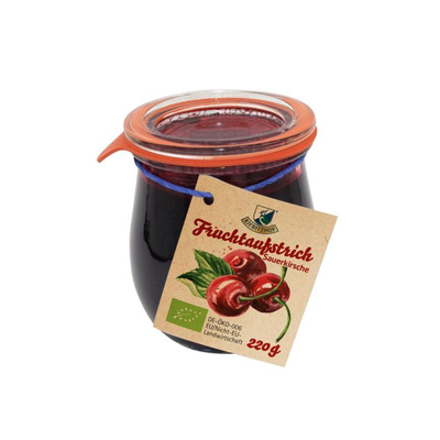 Produktfoto zu Fruchtaufstrich Sauerkirsche 220g Kiebitzhof