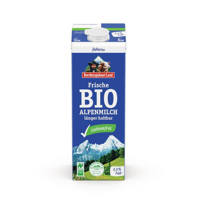 Produktfoto zu Frische Alpenmilch laktosefrei 1,5% Berchtesgadener Land