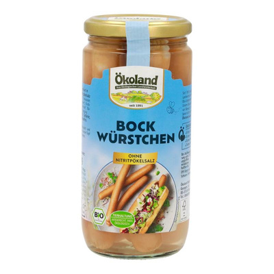 Produktfoto zu VPE Bockwürstchen (6 Stück) 12x180g Ökoland
