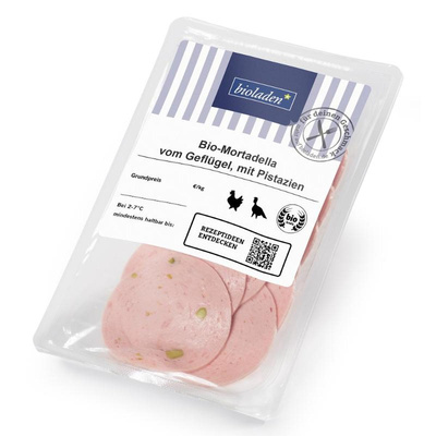 Produktfoto zu Geflügel-Mortadella mit Pistazien 80g bioladen