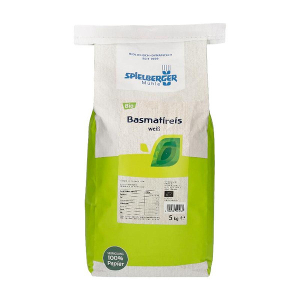 Produktfoto zu Basmatireis weiß 5kg Spielberger Mühle