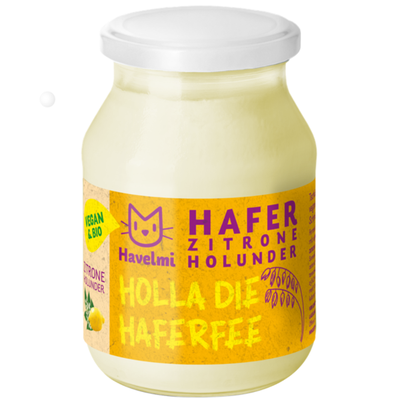 Produktfoto zu Hafer Zitrone-Holunder Joghurtalternative 500g Havelmi