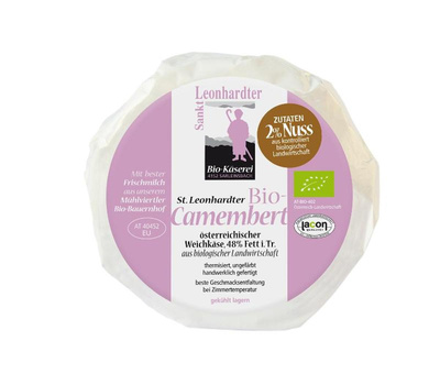 Produktfoto zu Camembert mit Nuss 180g St. Leonhardter Biokäserei
