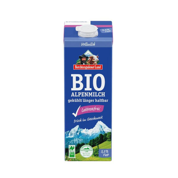 Produktfoto zu Frische Alpenmilch laktosefrei 3,5% Berchtesgadener Land