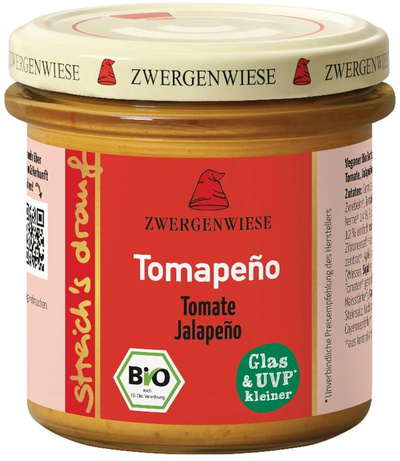 Produktfoto zu Brotaufstrich streich´s drauf "Tomapeño" 135g  Zwergenwiese