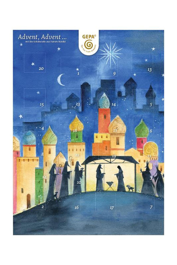 Produktfoto zu Adventskalender 75g Gepa