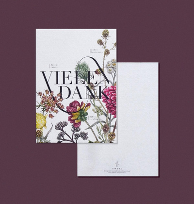 Produktfoto zu Postkarte "Vielen Dank" Aikona Illustration