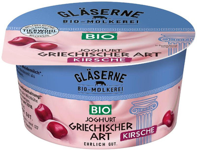 Produktfoto zu VPE Joghurt griechische Art Kirsche 6x150g Gläserne Molkerei