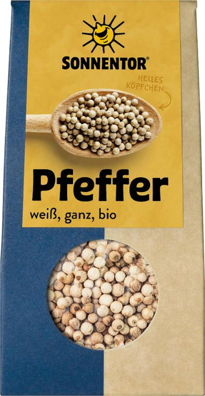 Produktfoto zu Pfeffer weiß ganz 35g Sonnentor