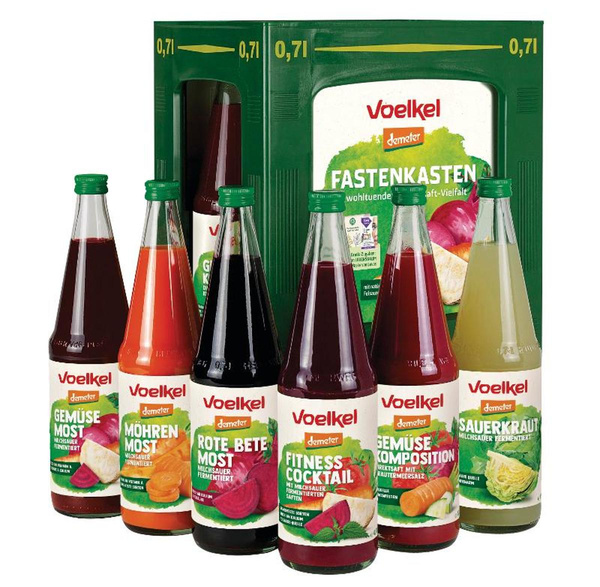 Produktfoto zu Fastenkasten verschiedene Gemüsesäfte 6x0,7 l Voelkel