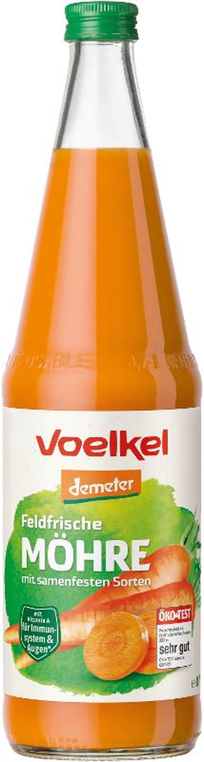 Produktfoto zu Feldfrischer Möhrensaft 0,7 l Voelkel