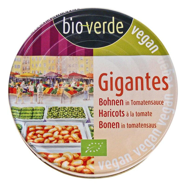 Produktfoto zu VPE Gigantes Riesenbohnen in Tomatensauce 6x190g bio-verde