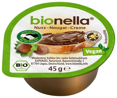 Produktfoto zu Nuss Nougat Creme 45g Bionella
