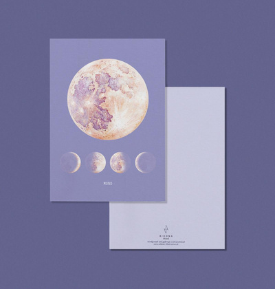 Produktfoto zu Postkarte "Mond" Aikona Illustration