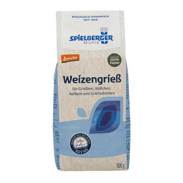 Produktfoto zu Weichweizengrieß 500g Spielberger