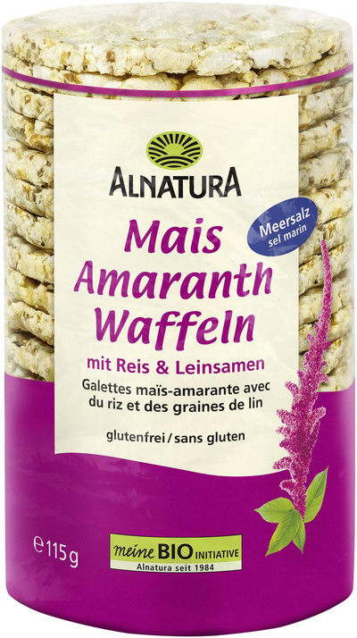 Produktfoto zu Mais Amaranth Waffeln 115g Alnatura