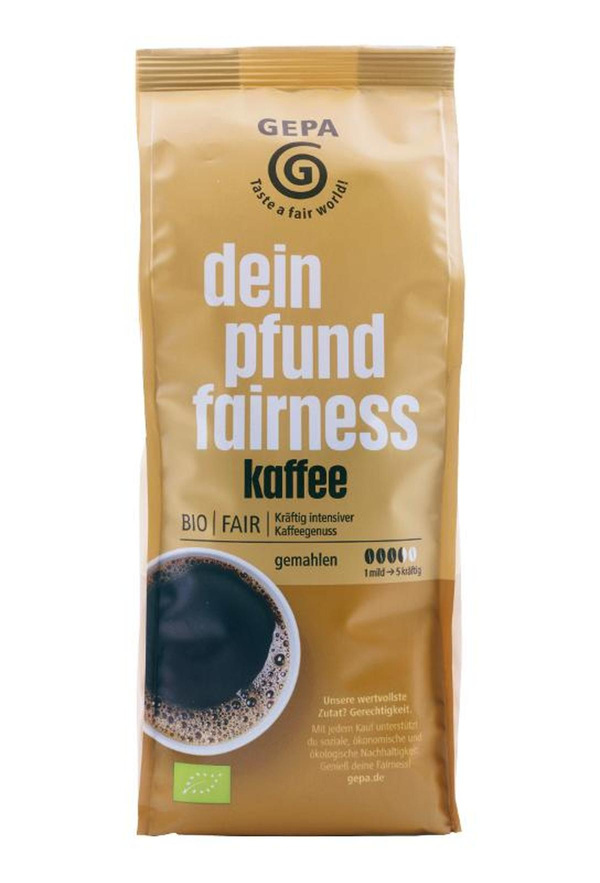 Produktfoto zu Faires Pfund Kaffee gemahlen 500g GEPA
