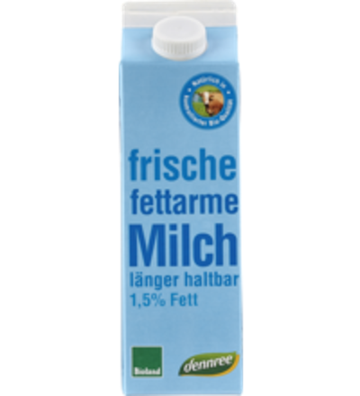 Produktfoto zu Milch fettarm länger haltbar 1,5% 1 l dennree