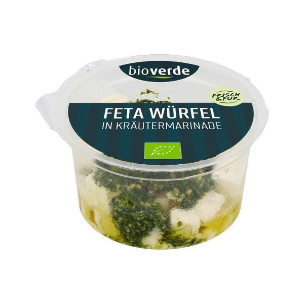 Produktfoto zu Feta-Würfel mit Kräutern 125g bio-verde