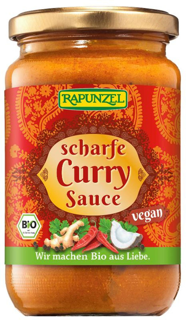 Produktfoto zu VPE Curry-Sauce scharf 6x330ml Rapunzel